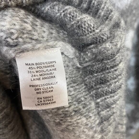Lewit Womens Gray White Textile Round Neck Wool Blend Pullover Sweater Size 1X - Picture 7 of 7